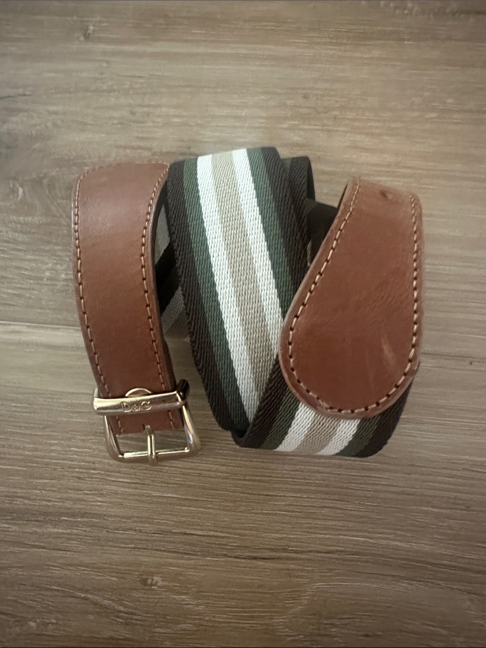 Dolce & Gabbana Canvas/Leather Stretch Belt
